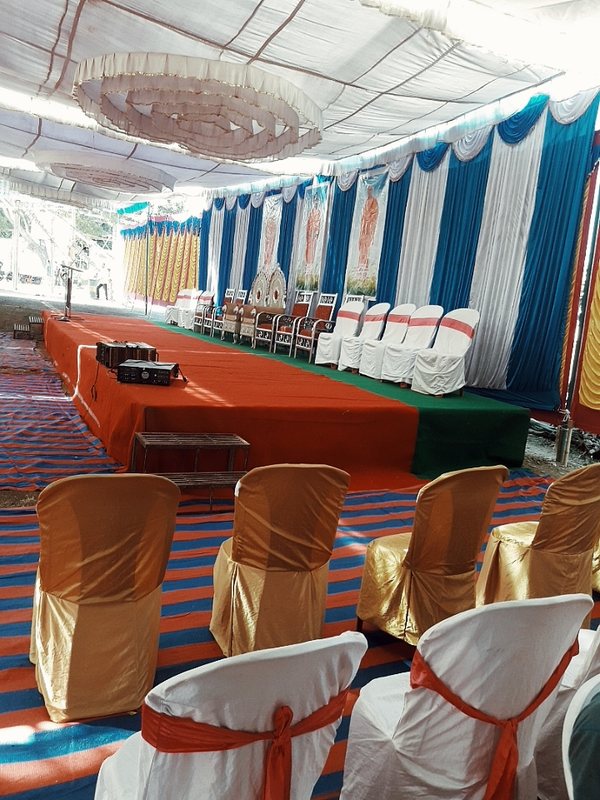 Royal Blue Stage & Dais Setup by G C M Events